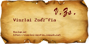 Viszlai Zsófia névjegykártya