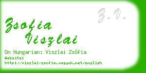 zsofia viszlai business card