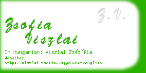 zsofia viszlai business card